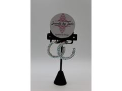 Crystal Classic C Hoop Earrings