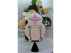 Crystal Line Drop Earrings